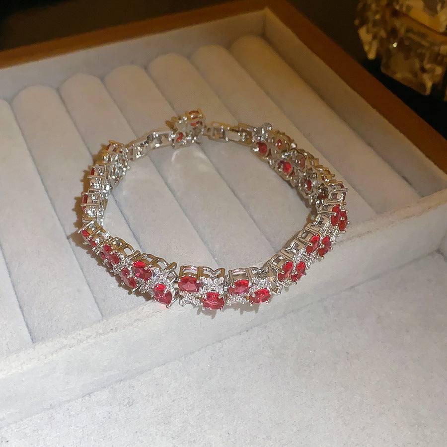 Elegant Gold Plated Brass Butterfly Floral Cubic Zirconia Bracelet for Women