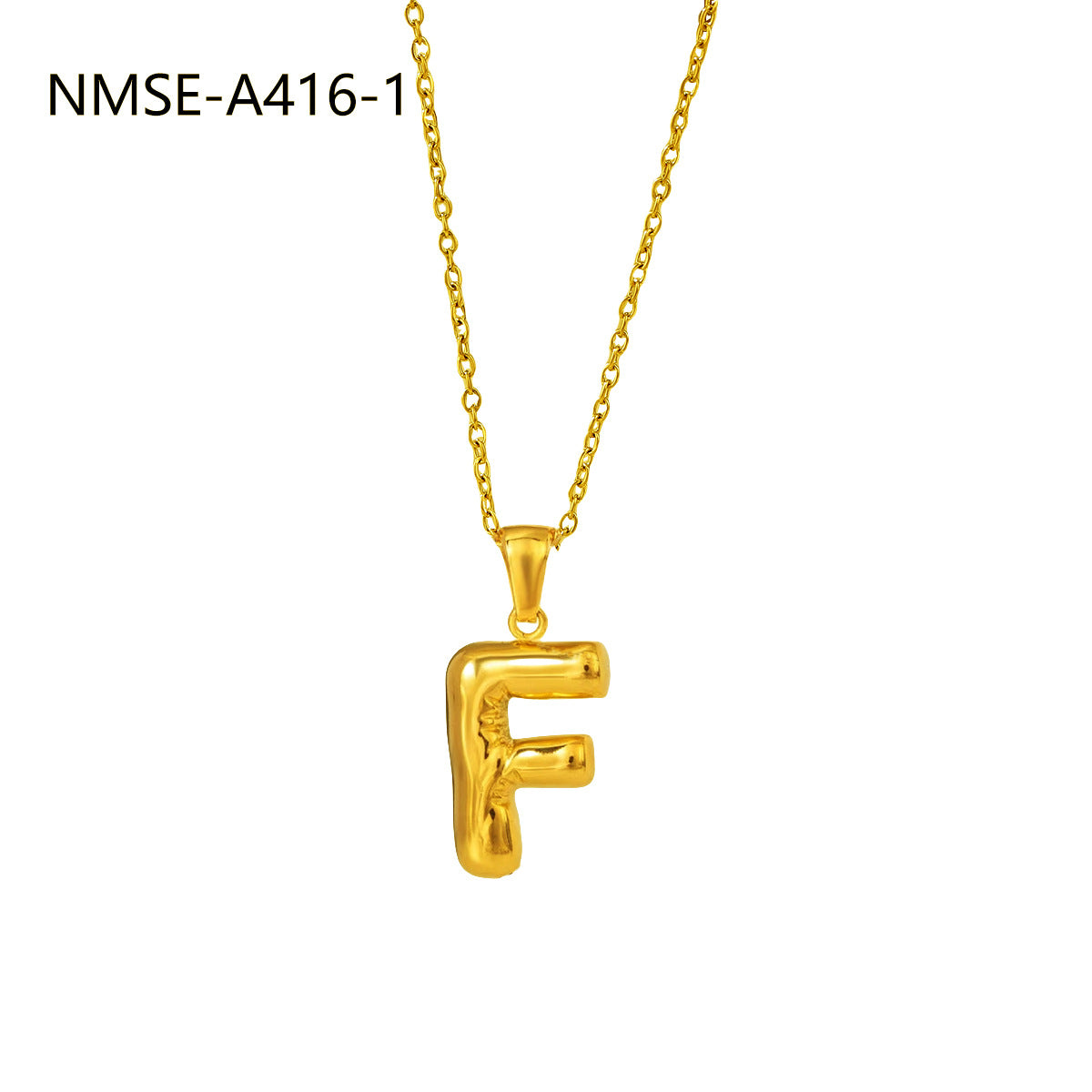 Fashionable Minimalist Stainless Steel Letter Pendant Necklace for Women with Plated Finish and Adjustable Length