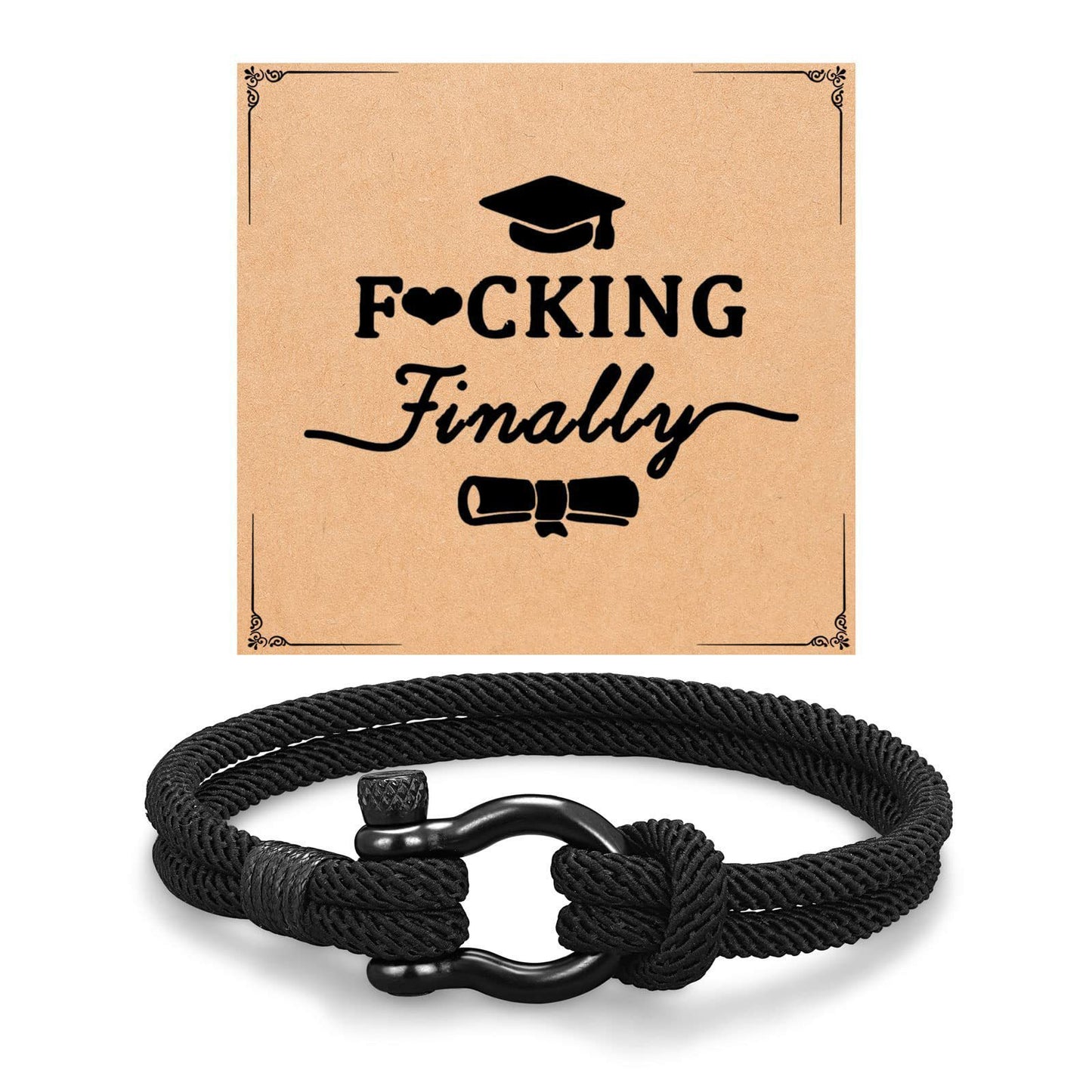 Hand-woven Geometric Milan Cord Bracelet with Alloy Horseshoe Clasp Unisex Business Casual Fashion Jewelry