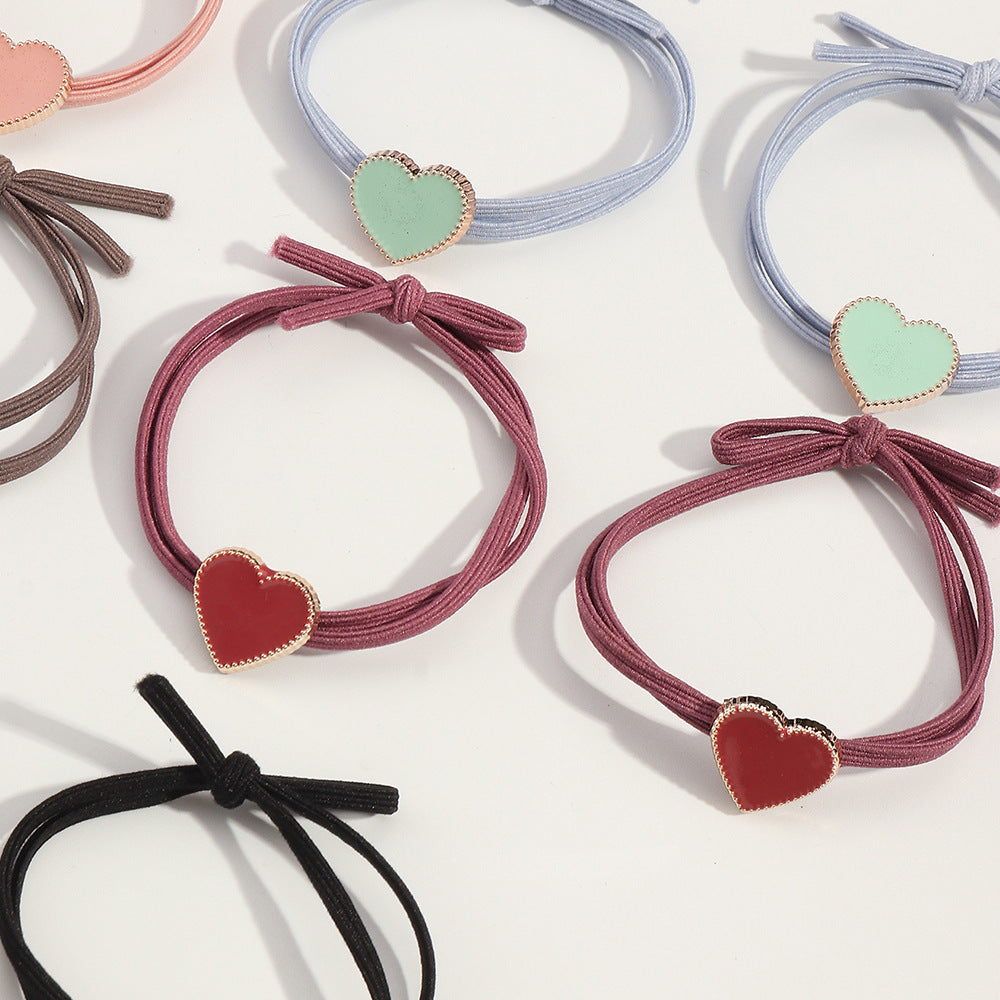 Minimalist Geometric Hair Tie for Kids with Metal Accent, Princess-Themed Hair Accessory for Girls Aged 3 to 10 Years
