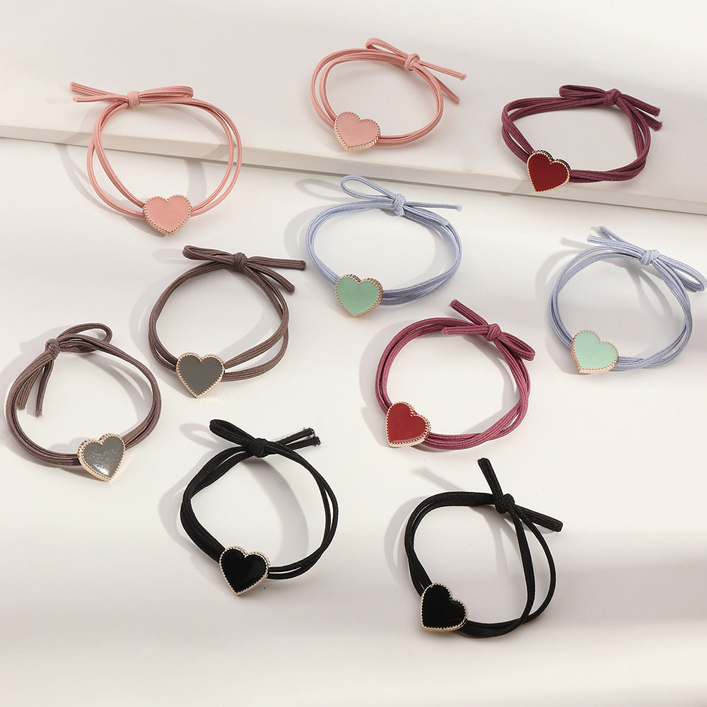 Minimalist Geometric Hair Tie for Kids with Metal Accent, Princess-Themed Hair Accessory for Girls Aged 3 to 10 Years