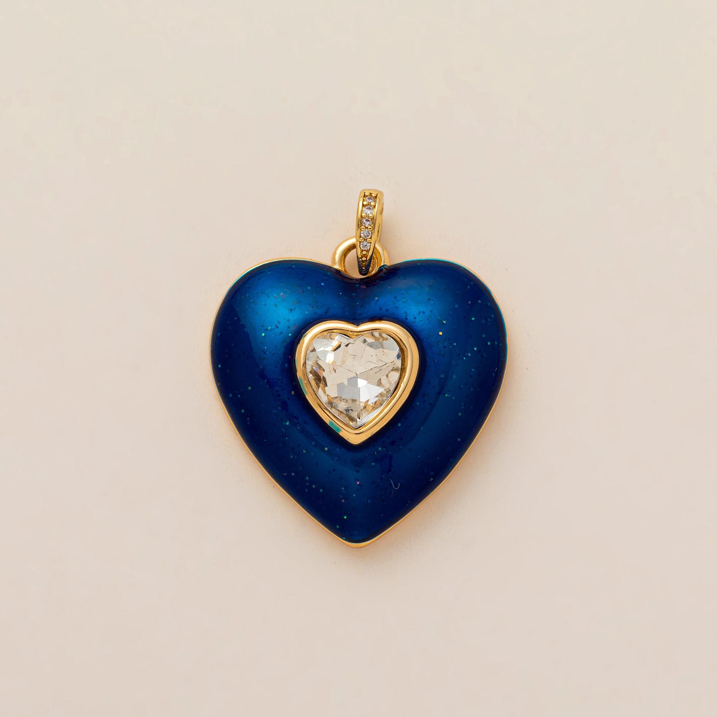 Minimalista Cuore Colorato Pesce Ottone Placcato Ciondolo Charm Barra