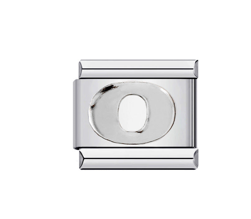 Minimalist Letter Stainless Steel Plating Charm Bar