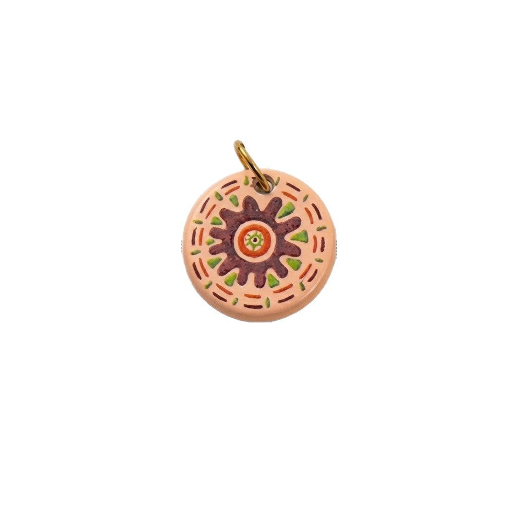 Vintage Geometric Stainless Steel PVD Gold Plated Pendant Charm Bar