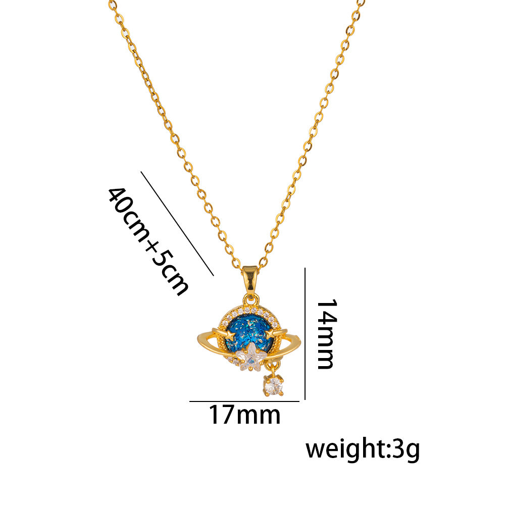 Collar con colgante minimalista de nudo de lazo de acero de titanio para mujer con cadena de serpiente chapada