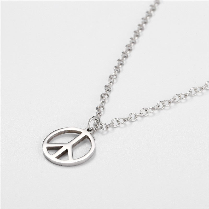 Minimalist Hip-hop Streetwear Geometric Titanium Steel Necklace with Stainless Steel Pendant Curb Chain Unisex