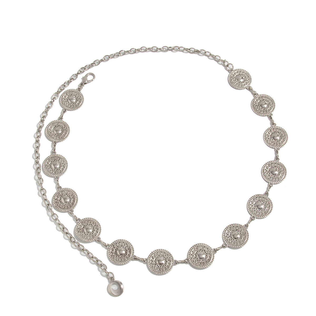 Punk Hip-hop Heart Faux Turquoise Alloy Body Chain for Women