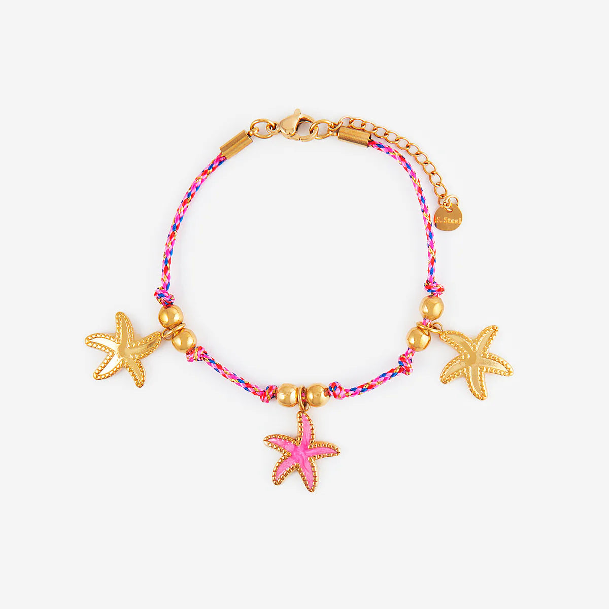 Fashion Unisex 18K Gold Plated Titanium Steel Necklace with Shell Starfish Whale Heart Pendants