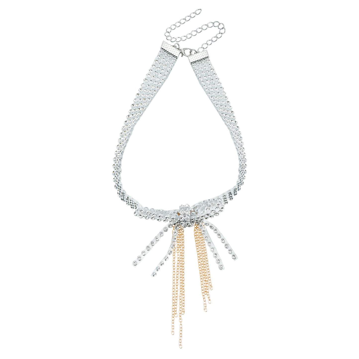 Fashionable Butterfly Pendant Necklace with Rhinestone Accents on Gold-Plated Alloy Chain for Women