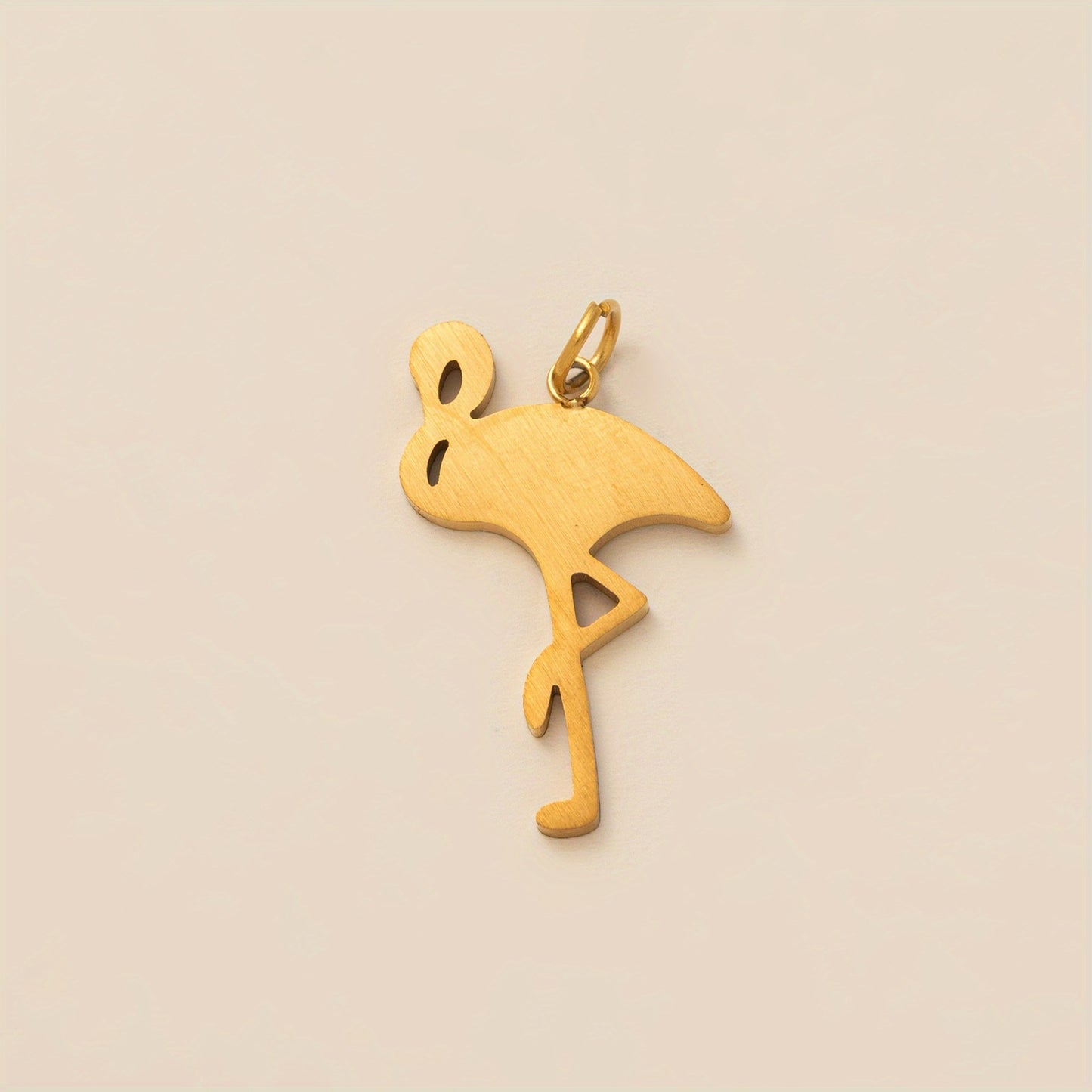 Vintage 18K Gold Plated Stainless Steel Butterfly Pendant Charm Bar PVD