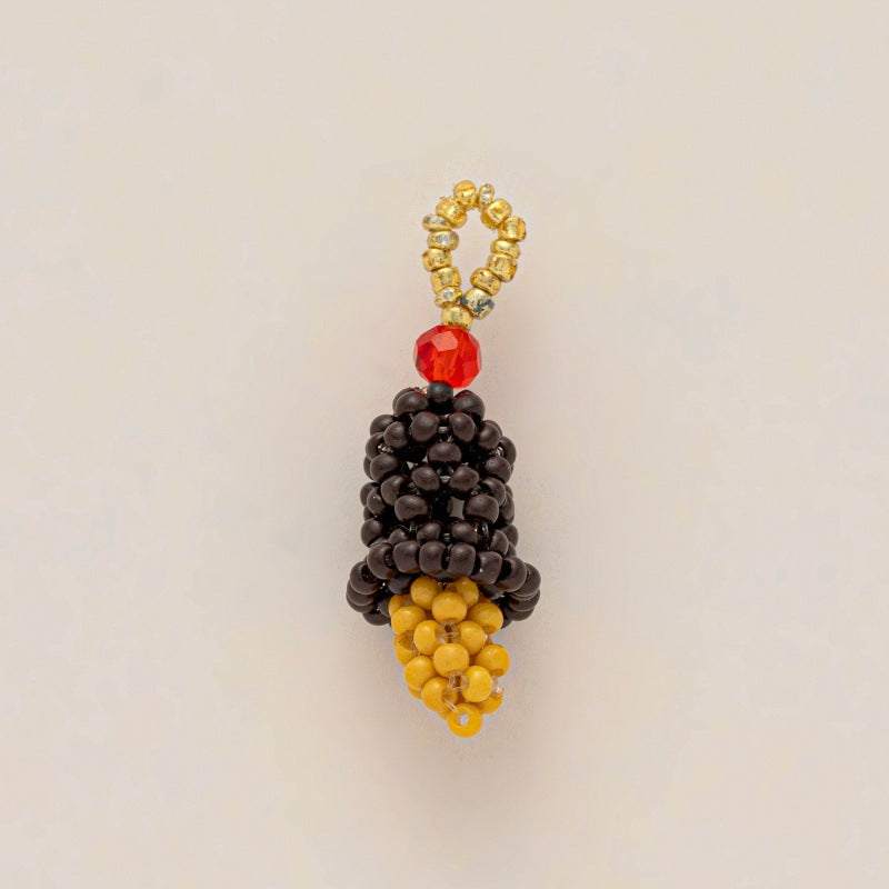 Sweet Striped 18K Gold Plated Brass Charm Bar