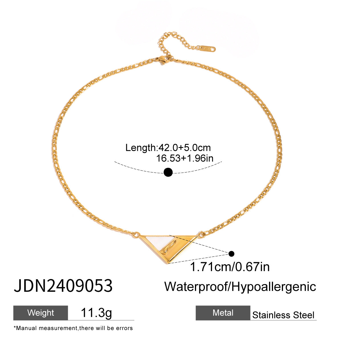 Collana con Ciondolo a Conchiglia Geometrica in Acciaio Inossidabile con Finitura Galvanizzata da Donna, Catena Minimalista a Clavicola Stile Medaglione