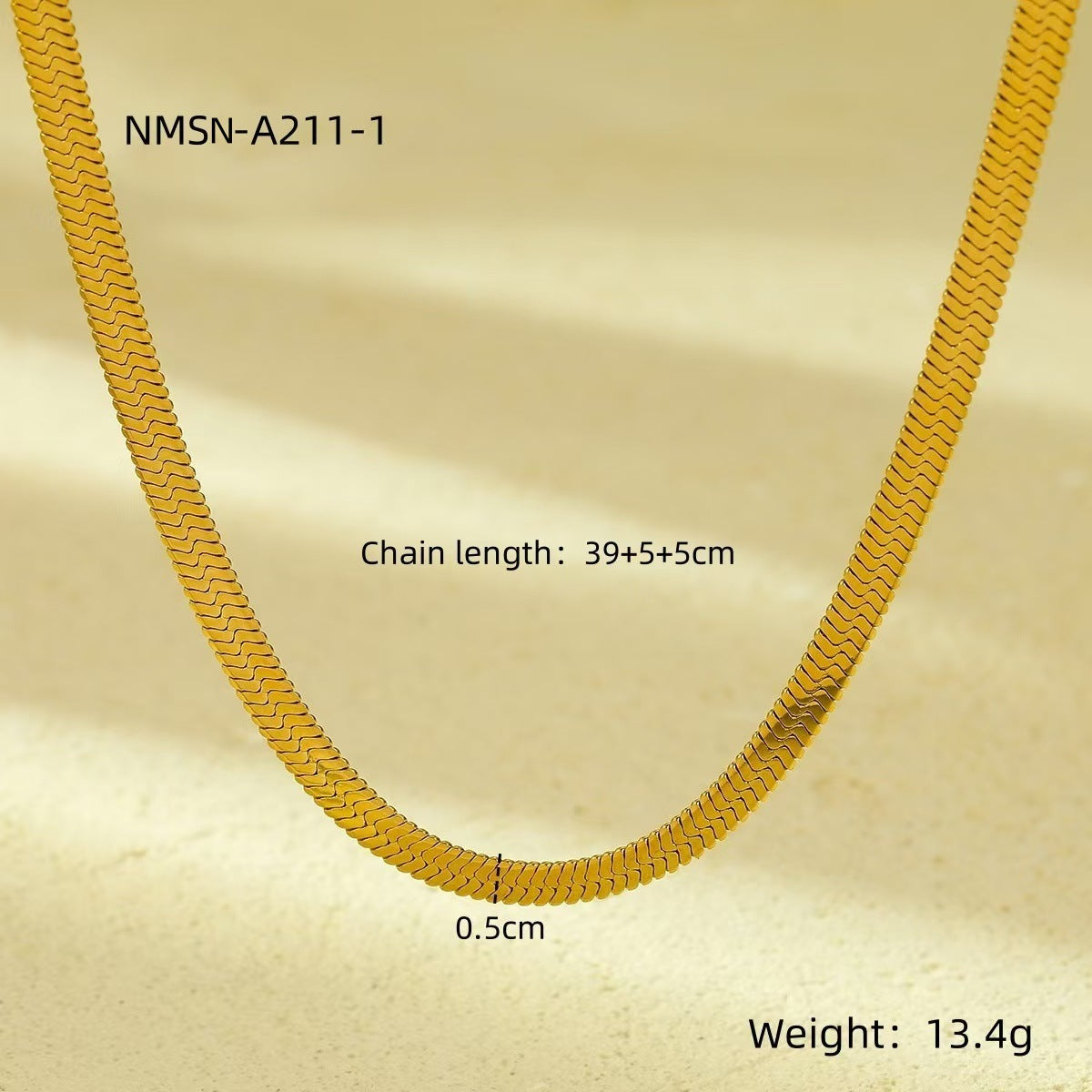 Minimalist Fashion Stainless Steel Snake Chain Necklace for Men and Women