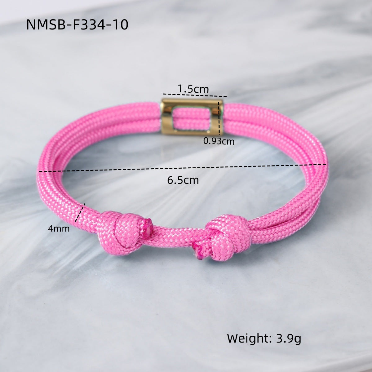 Minimalist Elegant 18K Gold Plated Stainless Steel Handmade Woven DIY Charm Bar Bracelet