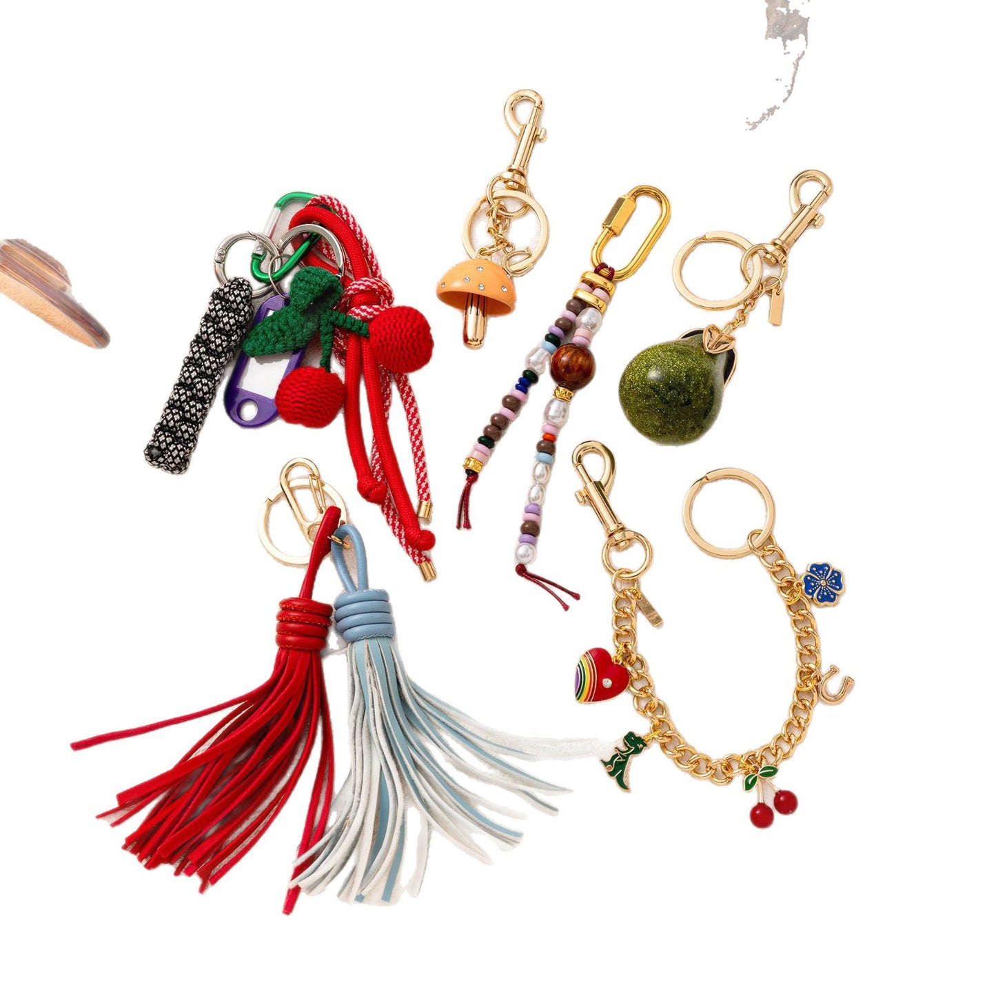 Vintage Alloy Plated Cherry Knot Bag Charm