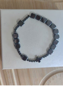 Unisex Geometric Cross Bracelet with Imitation Pearl Inlay Alloy Stainless Steel Accessories