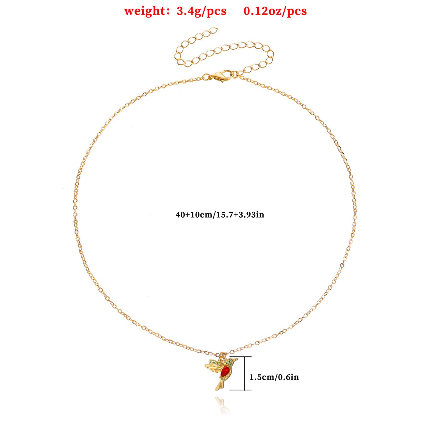Minimalist Bird Pendant Necklace for Women Alloy with Micro-Pavé Rhinestones on Clavicle Chain