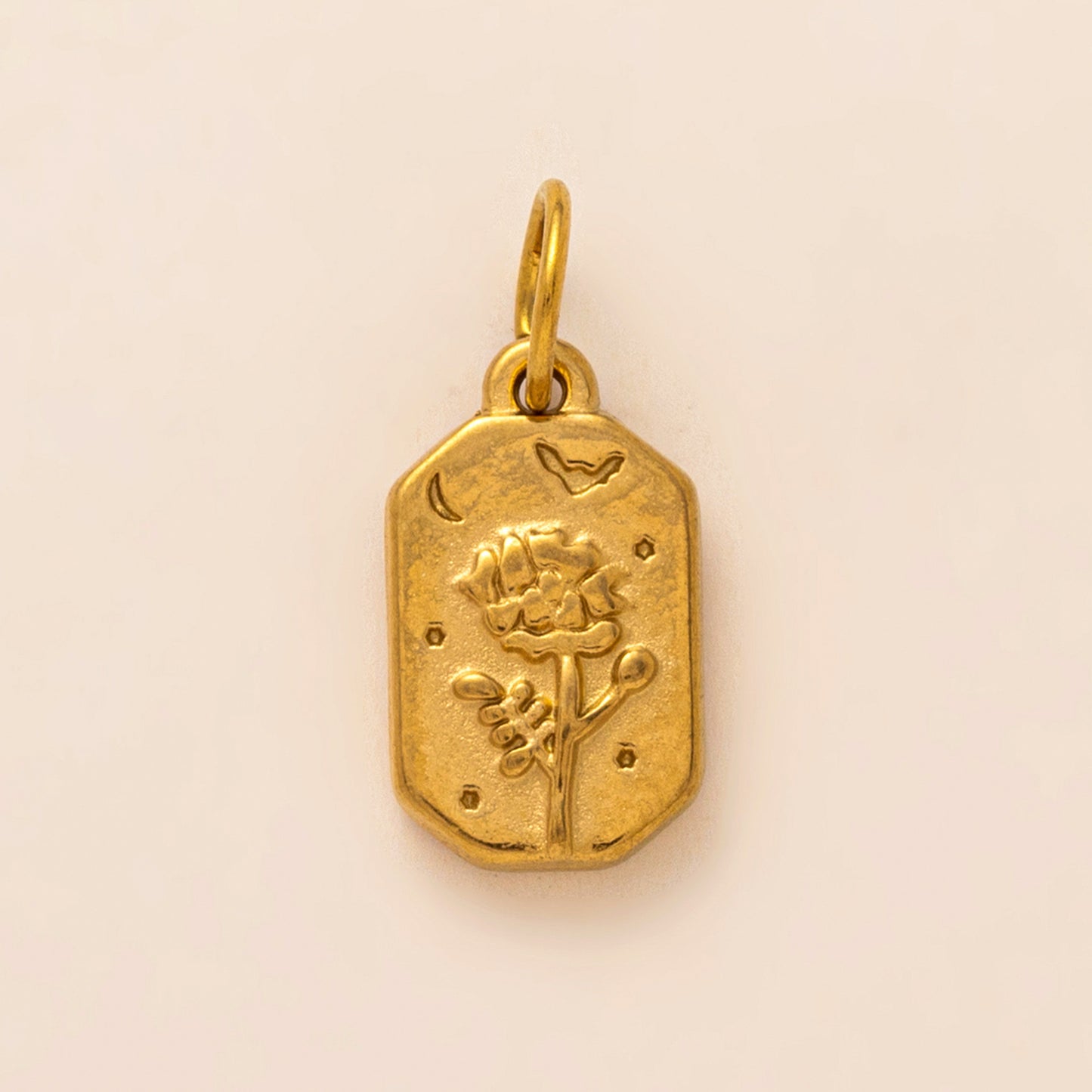 Vintage 18K Gold Plated Stainless Steel Camera Kettle Pendant Charm Bar