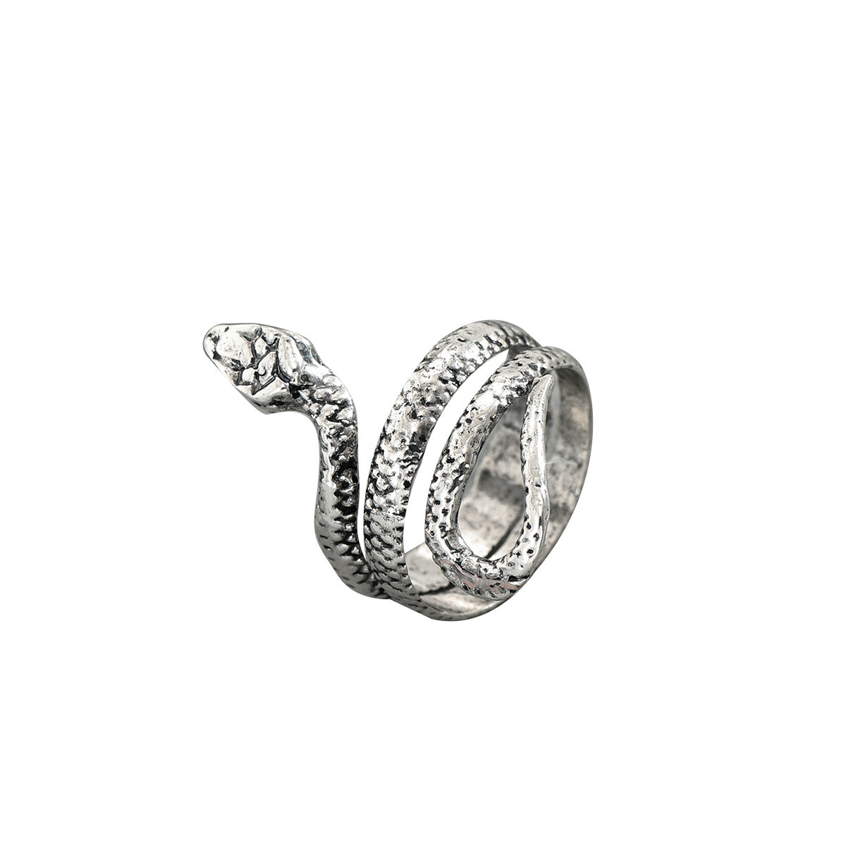 Anillo de diseño de serpiente geométrica minimalista en aleación de zinc con acabado galvanizado para mujeres y hombres, anillo de moda unisex