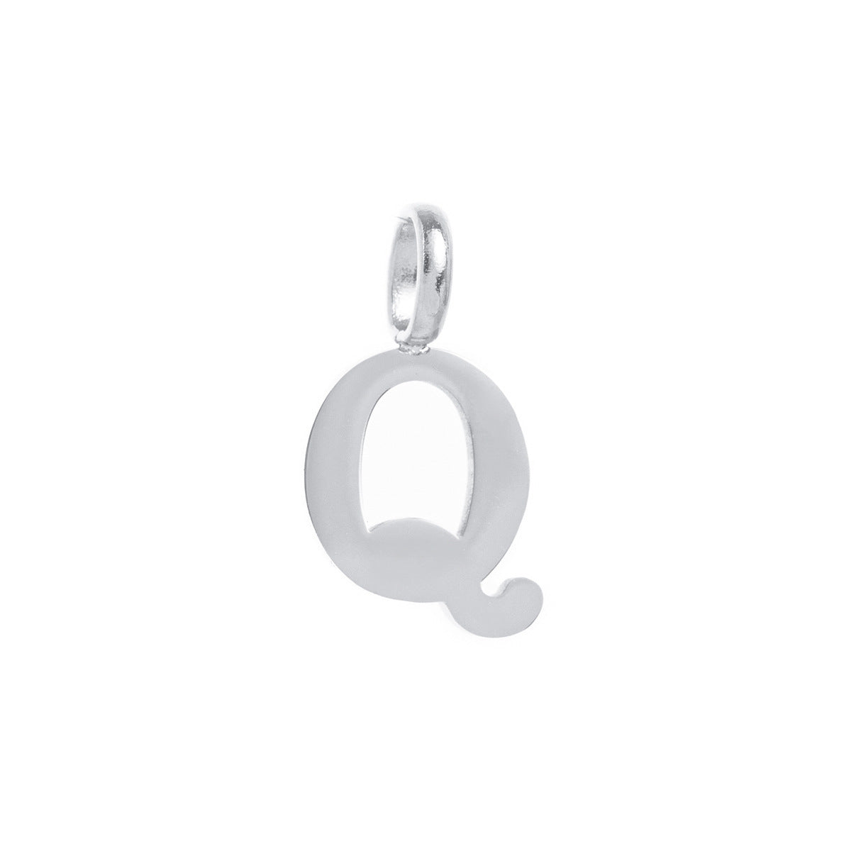 Minimalist Titanium Steel 18K Gold Plated PVD Letter Charm Bar