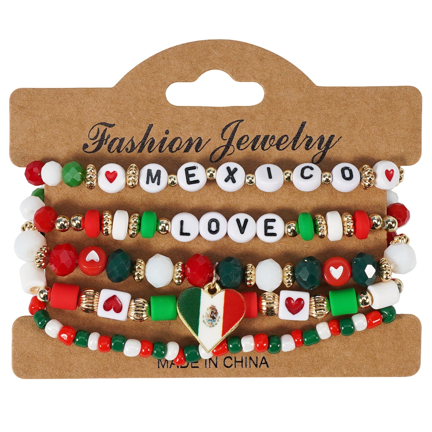 Bohemian Vintage Flag Pattern Glass Beaded Bracelet Unisex