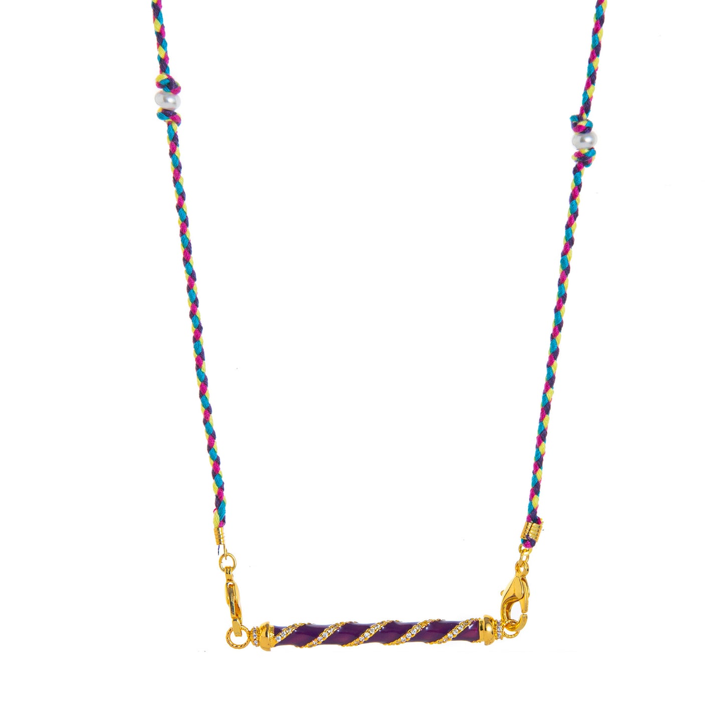 Geometric Star-Eye Pendant Necklace in Gold-Plated Copper for Women with Tarot-Inspired Colorful Design