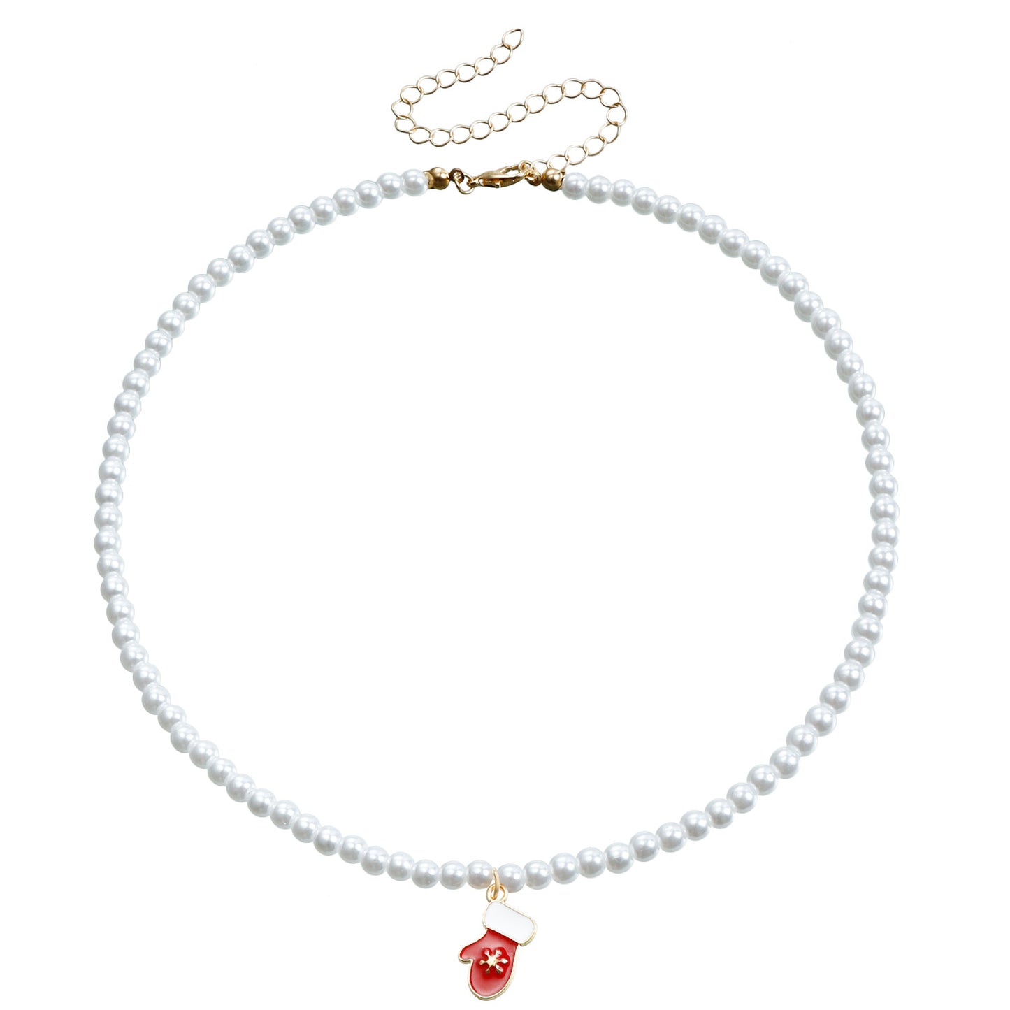 Minimalist Geometric Pendant Necklace with Enamel Snowflake and Bell Charms, Alloy Drop-Enamel Christmas Tree Accents on Metal Chain for Women