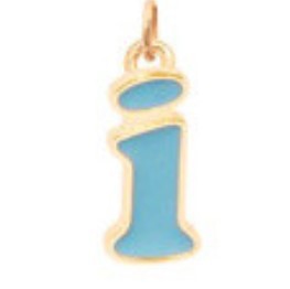 Minimalist Letter Shape Stainless Steel Necklace with Enamel Finish and 18K Gold Plating