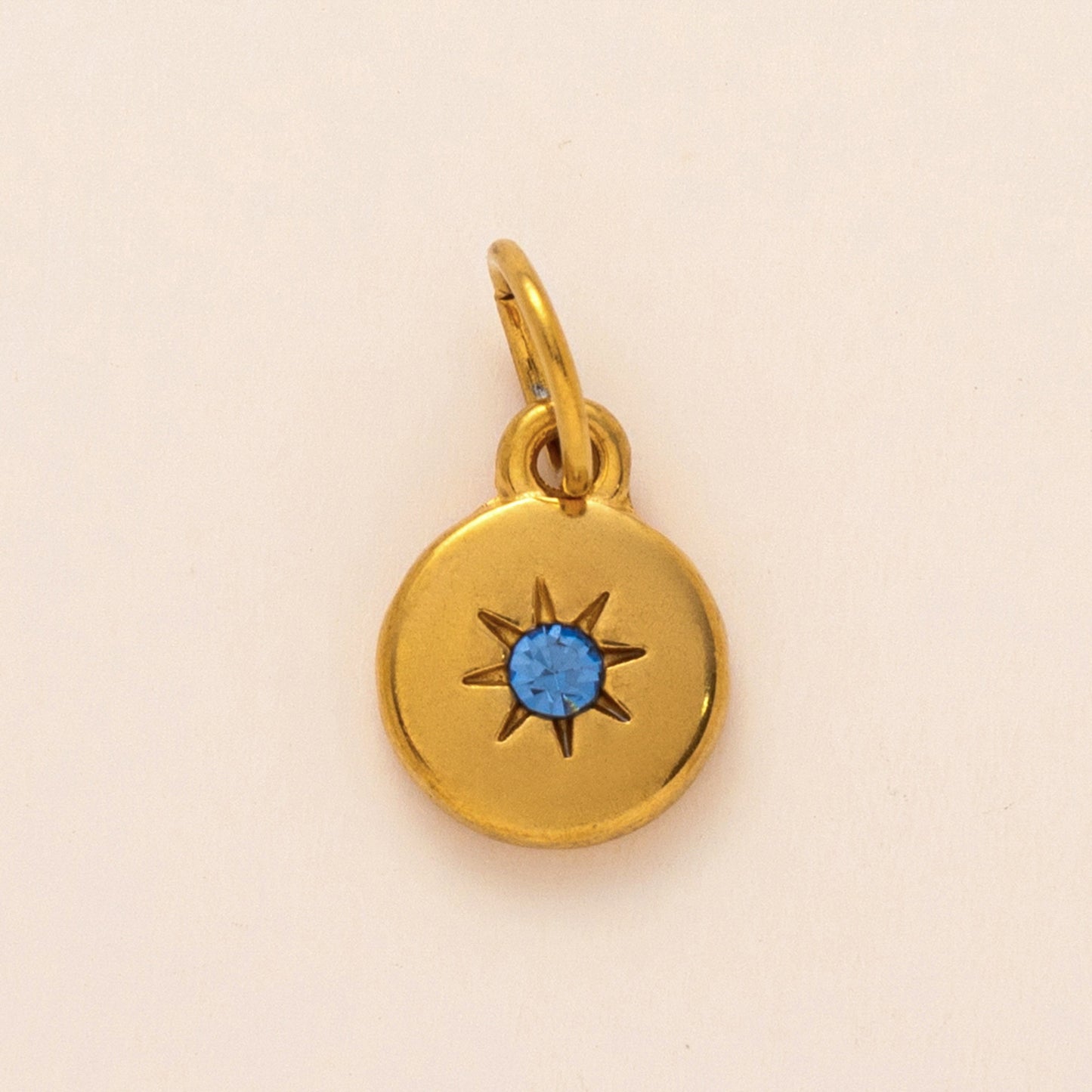 Vintage Round Stainless Steel 18K Gold Plated PVD DIY Charm Bar
