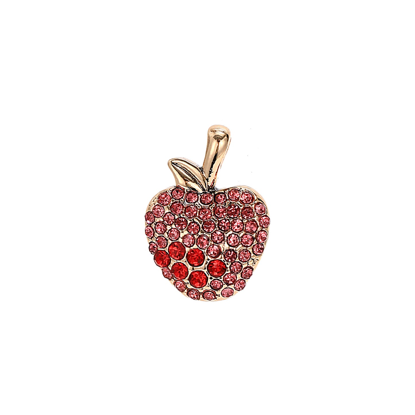 Colorful Cubic Zirconia Watermelon and Elephant Pendant Necklace 18K Gold Plated Alloy Fashion Jewelry for Women