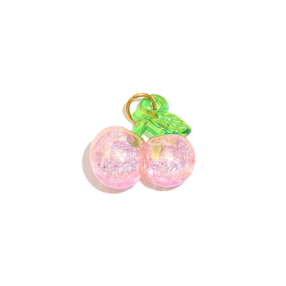18K Gold Plated Stainless Steel Fruit Charm Bar
