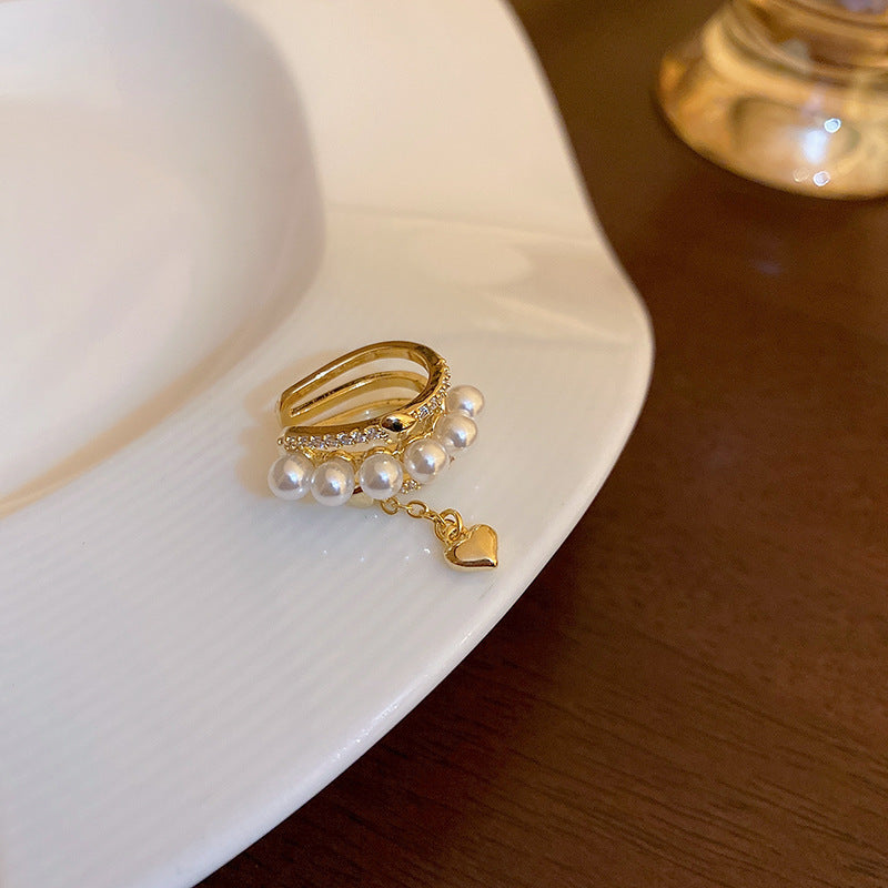 Orecchini pendenti da donna con perle, conchiglie, design geometrico e stile vintage, placcati in oro