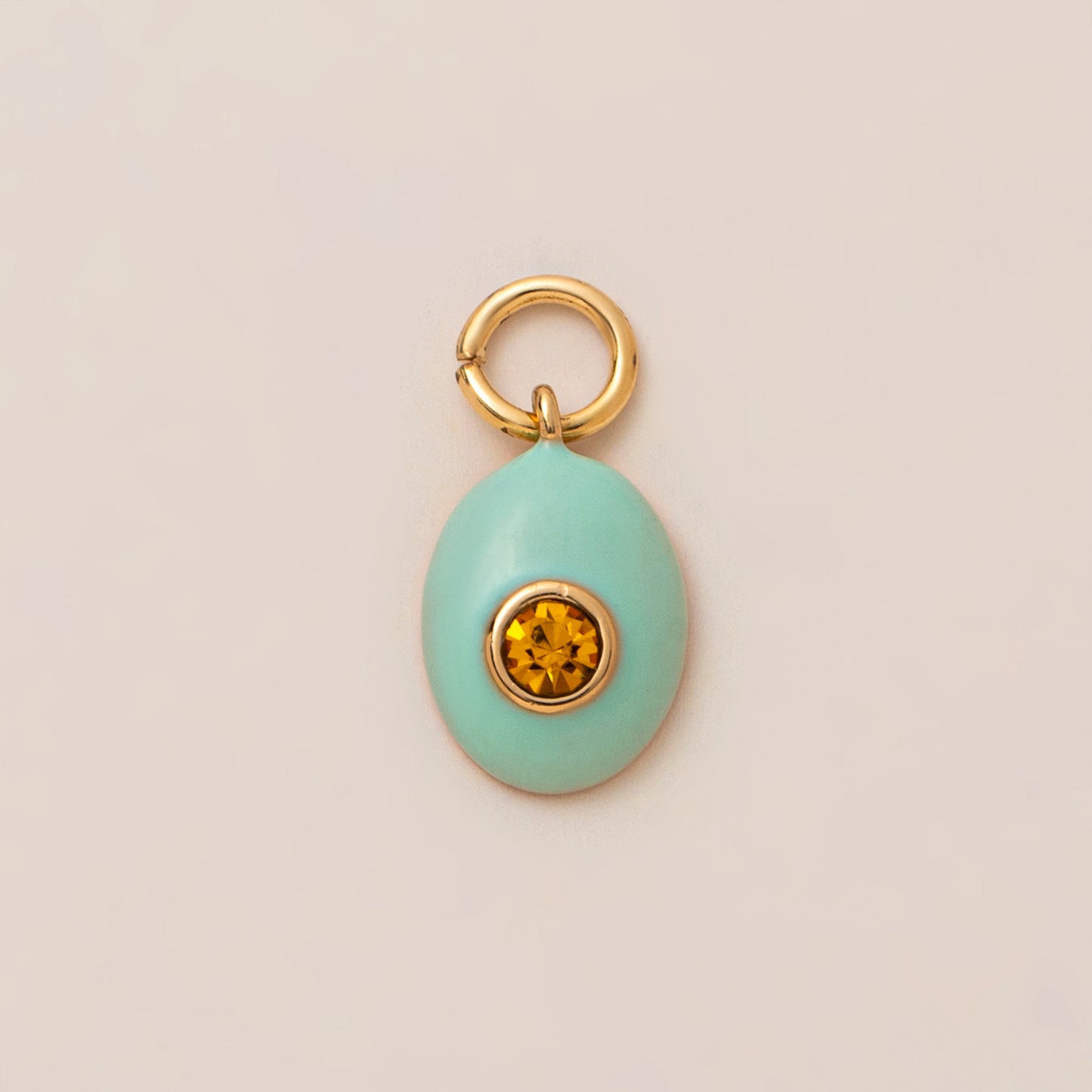 Fashion Gold Plated Brass Heart Round Geometric Cubic Zirconia Charm Bar for Unisex