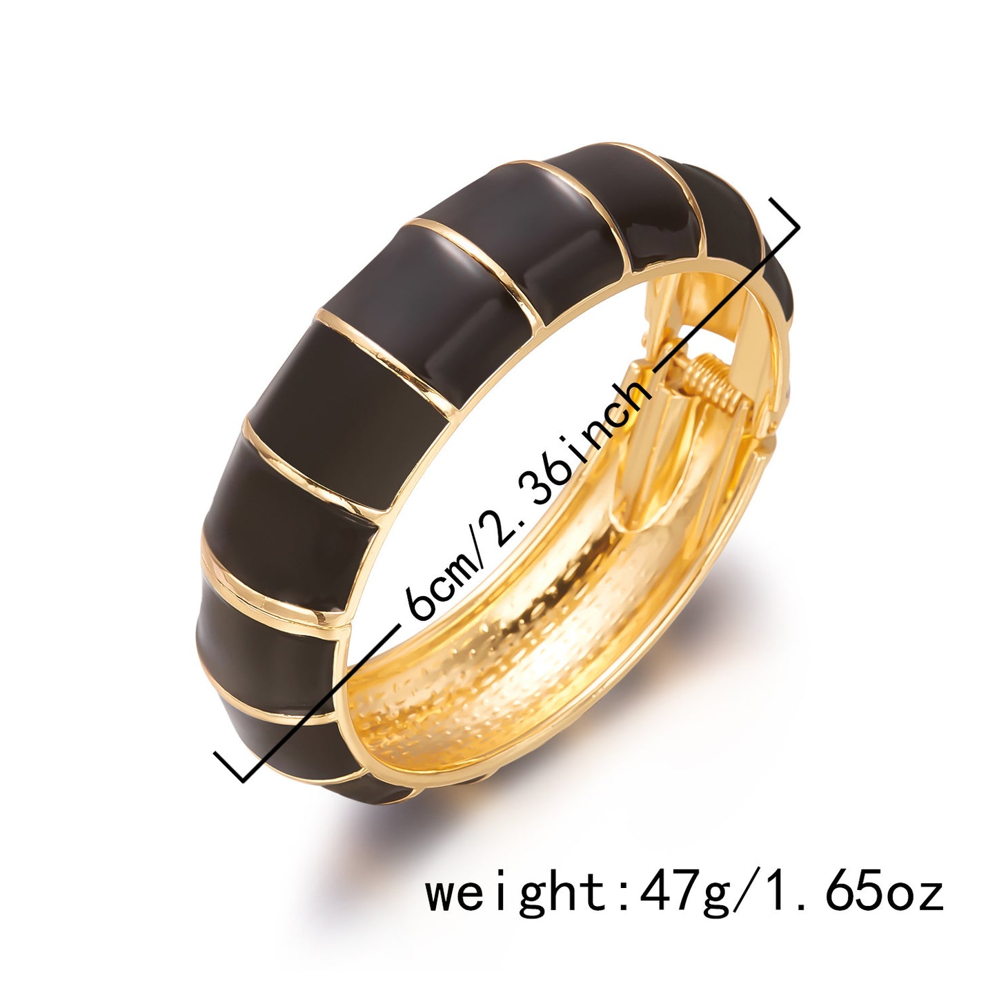 Bracciale in lega placcato oro con gocce geometriche
