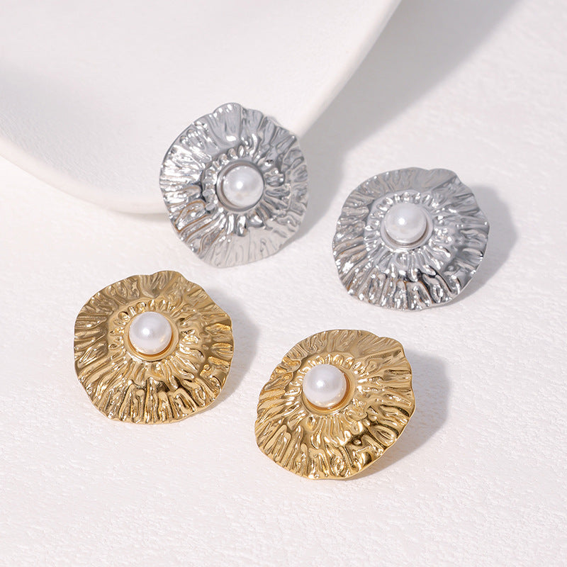 Geometric Stainless Steel Earrings with 18K Gold Plating for Women — Hypoallergenic, Fade-Resistant, Minimalist Fashion Ear Studs