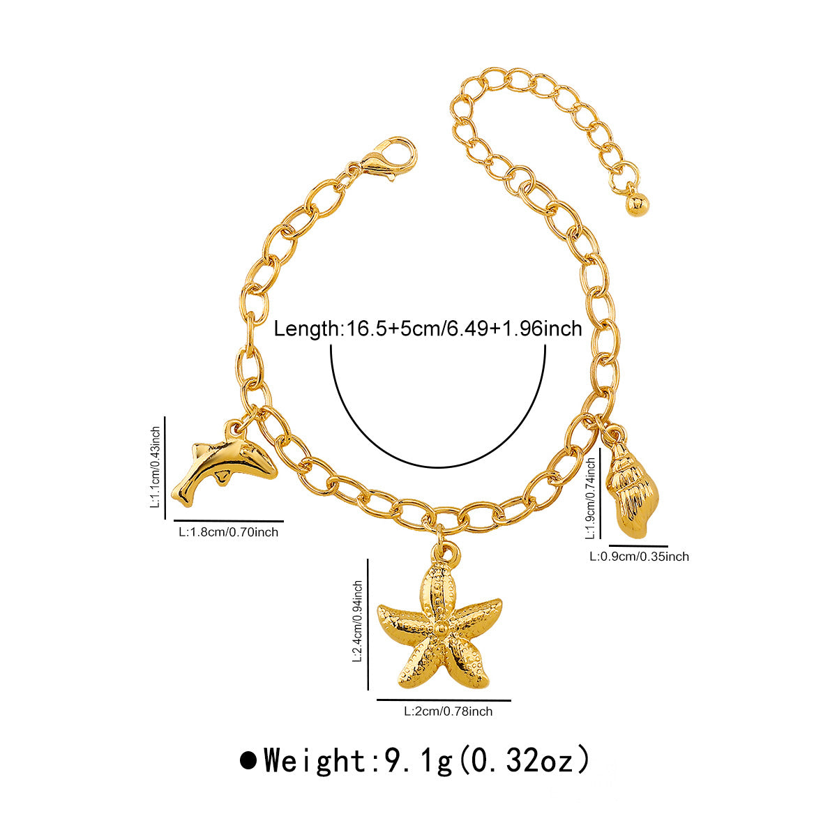 Collana con ciondolo delfino a stella con conchiglia vintage da donna, catena in lega con finitura placcata, gioielli a tema oceano