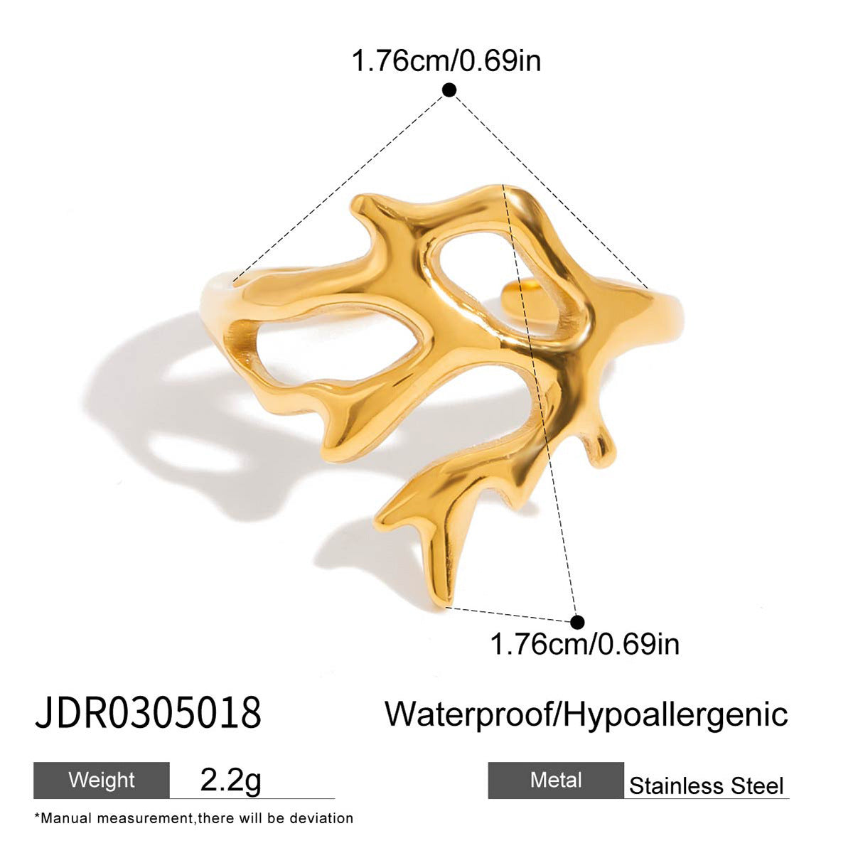 Anello da donna in acciaio al titanio con motivo a conchiglia, ispirato all'oceano, accessorio di moda in acciaio inossidabile galvanizzato