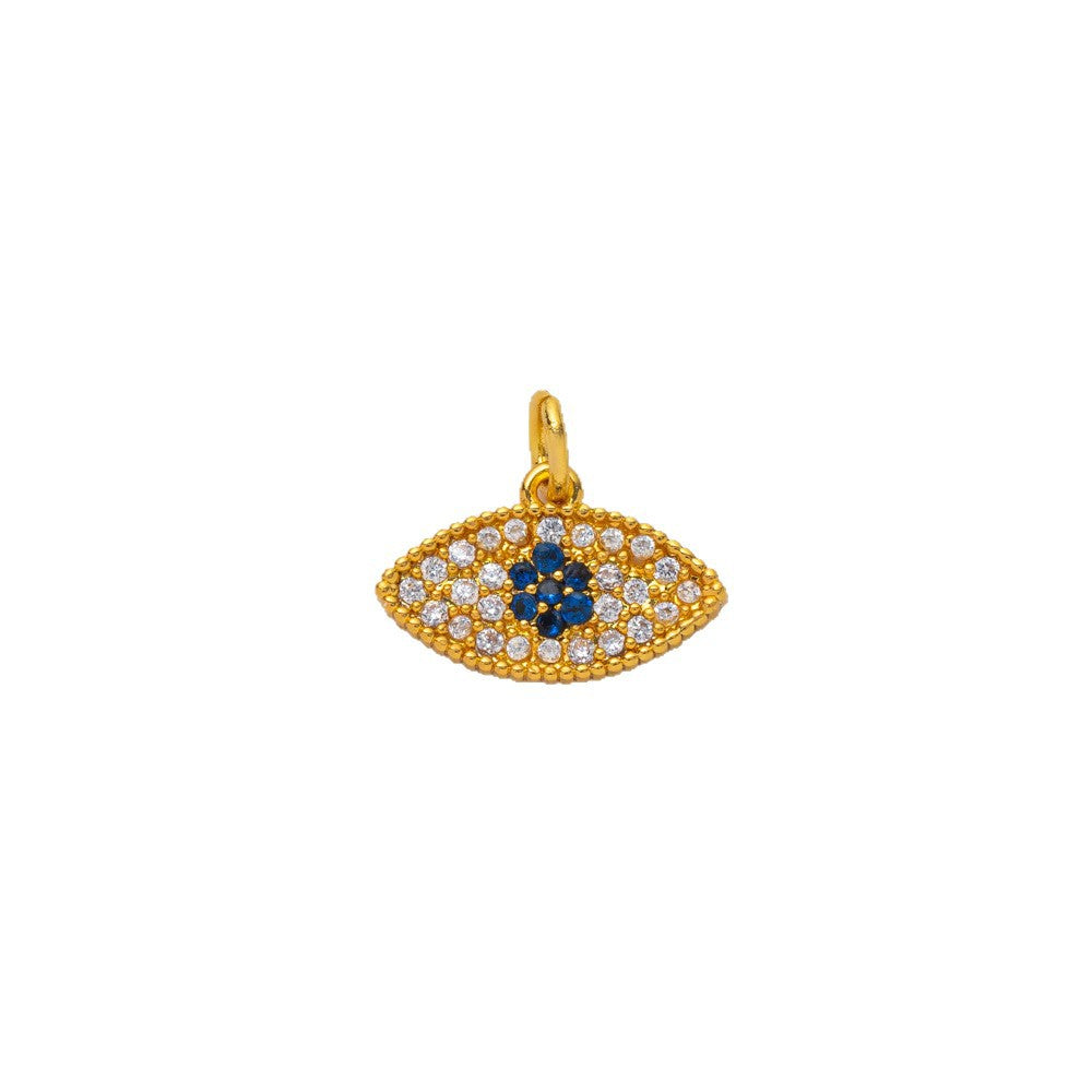 Vintage 18K Gold Plated Stainless Steel Star Eye Charm Bar