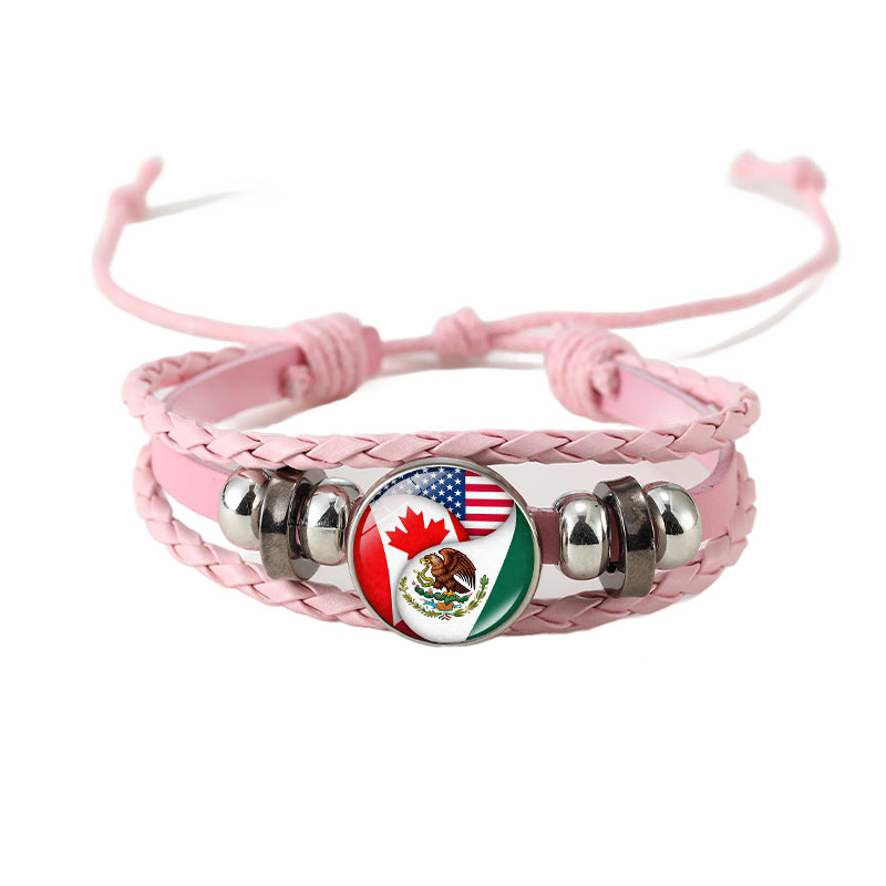 Casual Geometric Plated Leather Bracelet Unisex Fashion Wristband