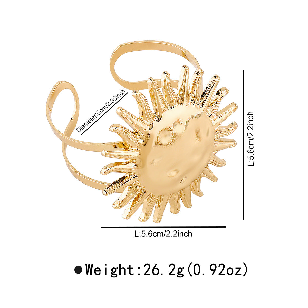 Bracciale Floreale Esagerato in Lega con Finitura Placcata per Donne, Bracciale Rigido Aperto Regolabile con Estetica Instagram e Stile Personalizzato