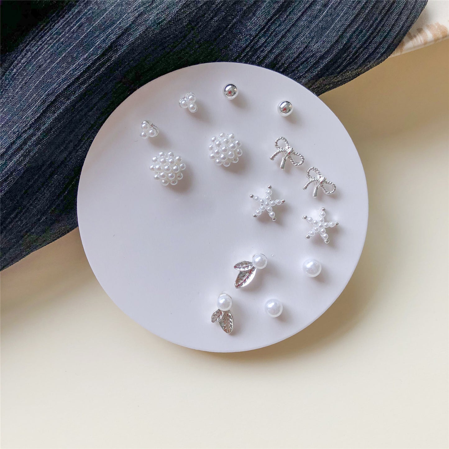 Minimalist Sweet Geometric Alloy Plated Stud Earrings with 925 Sterling Silver Posts for Women