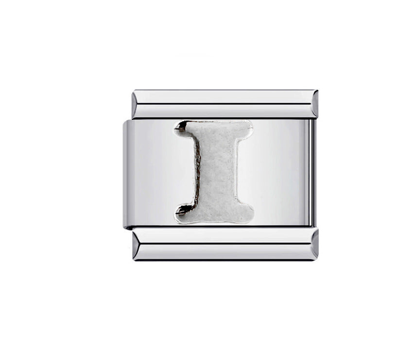Minimalist Letter Stainless Steel Plating Charm Bar
