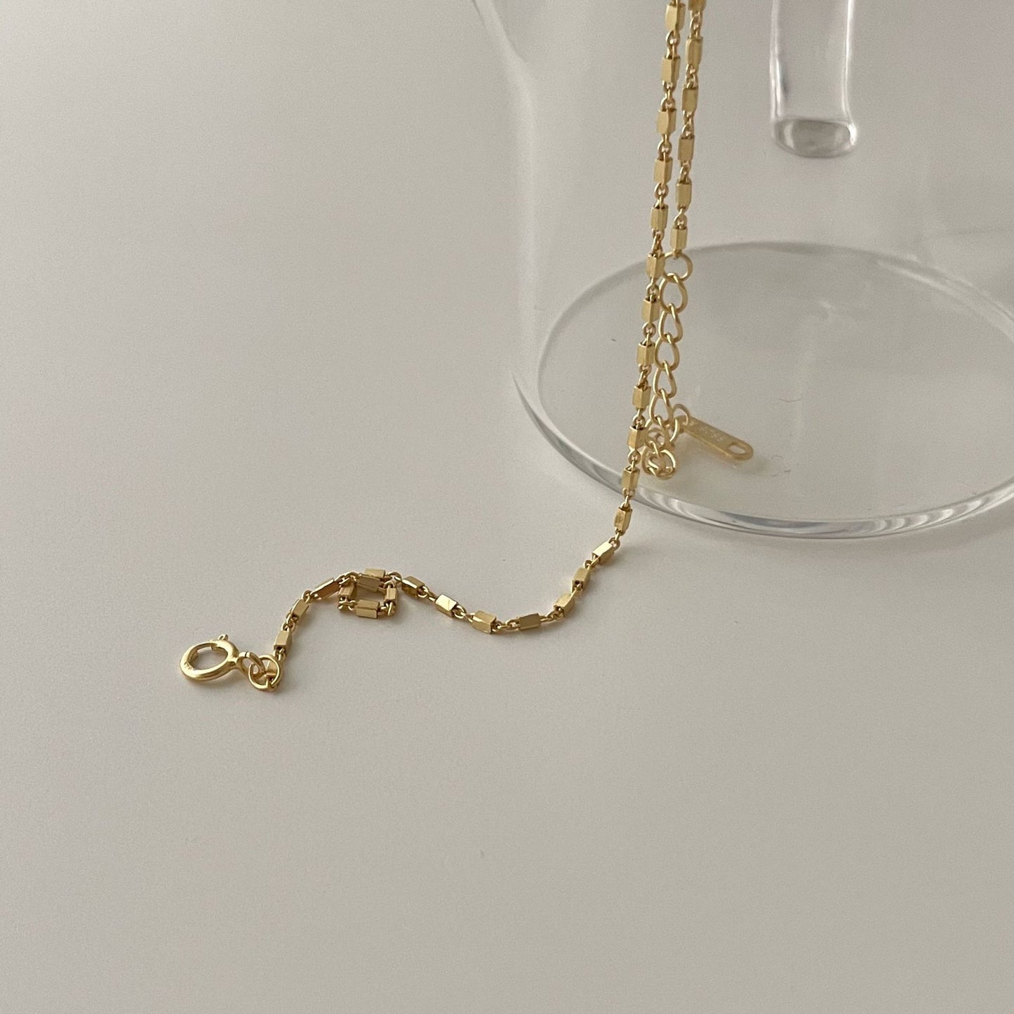 Minimalist Square Shape S925 Sterling Silver Bracelet with Plated Finish for Women