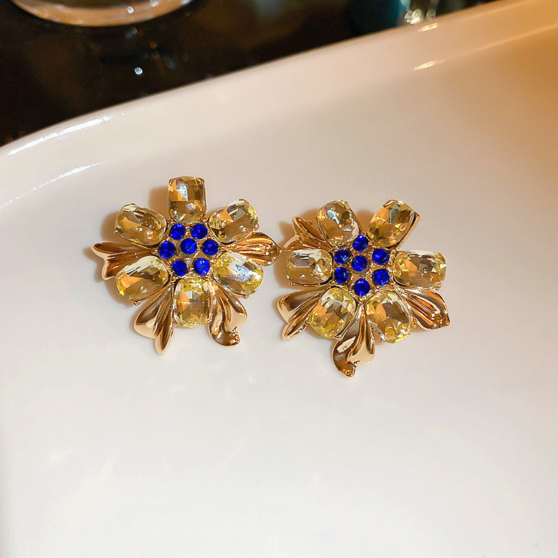 Vintage Geometric Earrings with Gold-Plated Copper Base and Stainless Steel Posts for Women