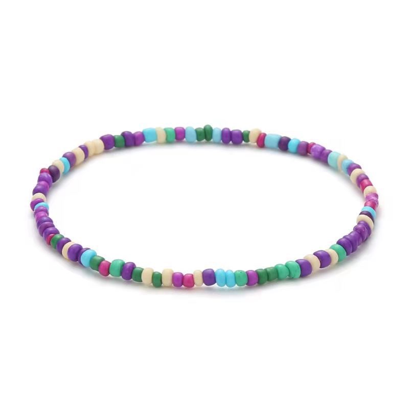 Bohemian Handmade Seed Bead Anklet for Women Beach Jewelry
