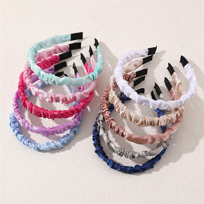 Dulce diadema de tela minimalista de color liso para niños con diseño de lazo, accesorio para el pelo de otoño e invierno