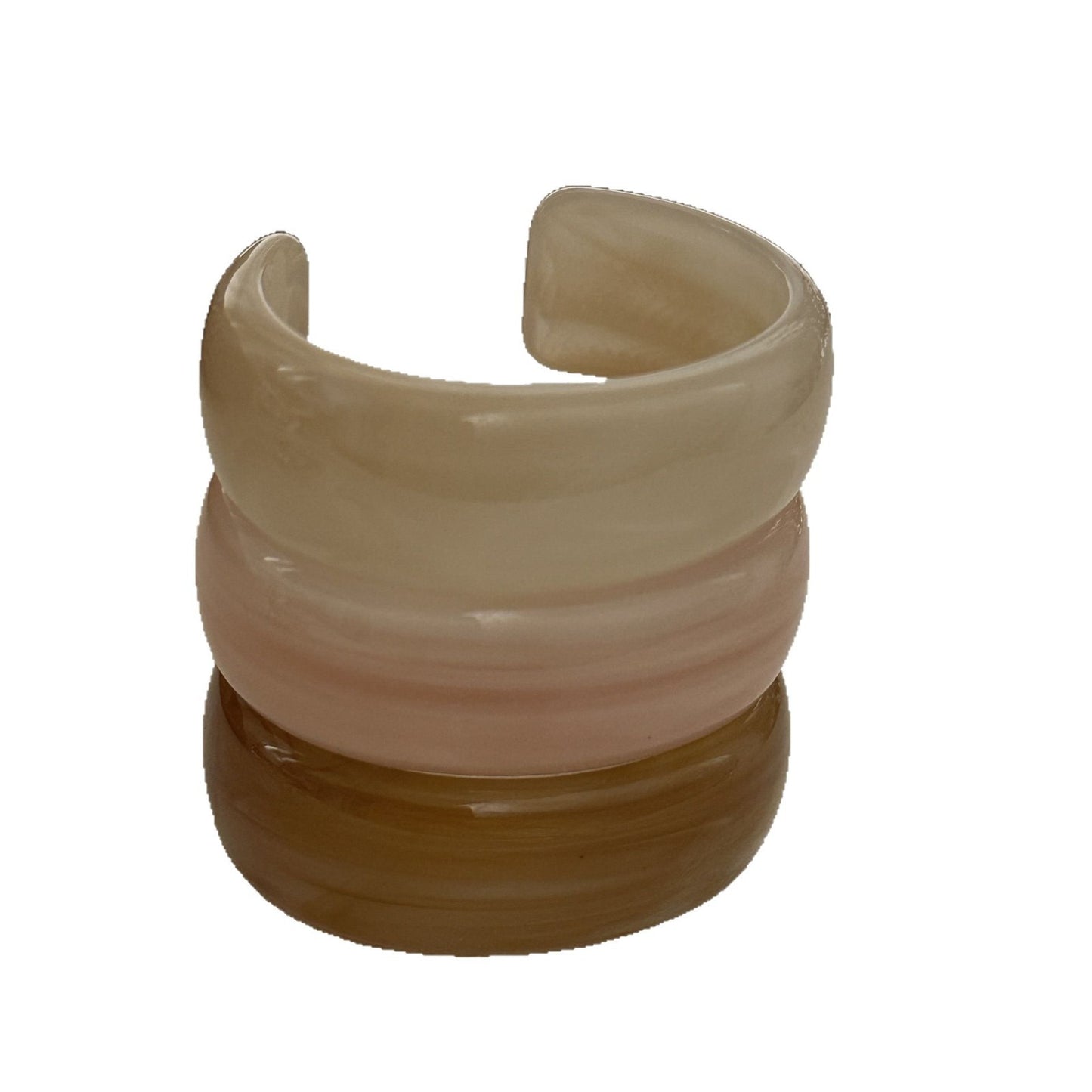 Bracciale Casual Placcato in Resina con Gradiente Geometrico