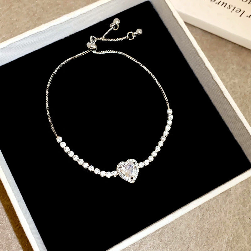 Luxury Elegant Geometric Alloy Plated Bracelet with Cubic Zirconia for Women