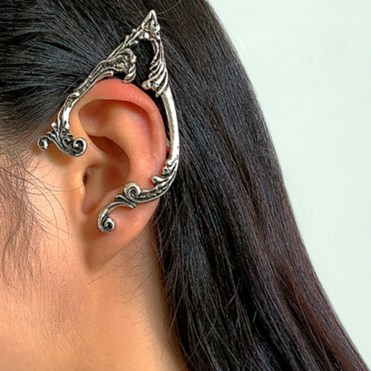 Pendientes de aleación geométrica asimétrica con acabado galvanizado para mujer - Pendientes de estilo JK oscuro y atrevido