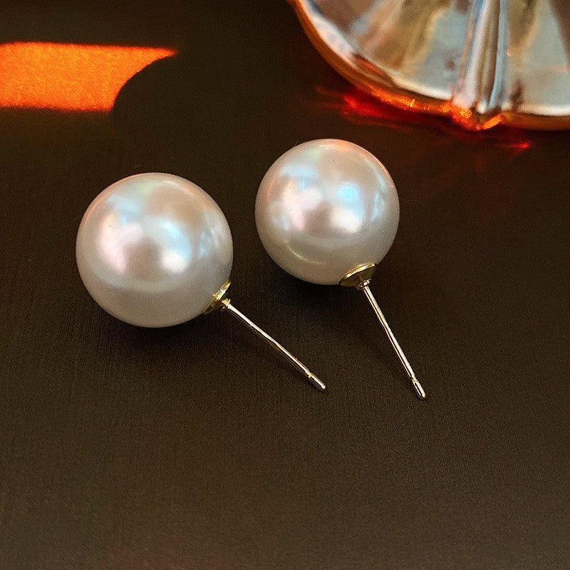 Chic Vintage Pearl Stud Earrings with Floral Bow Leaf Diamond Drop Geometric and Animal Motifs in Steel Posts